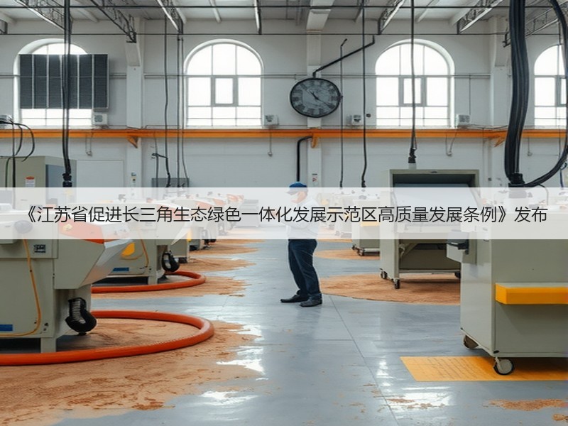 《江苏省促进长三角生态绿色一体化发展示范区高质量发展条例》发布