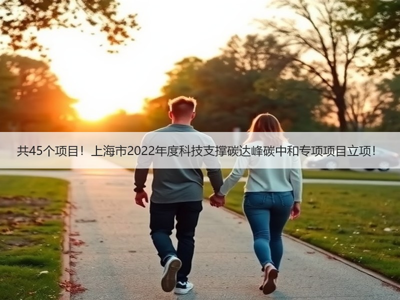 共45个项目！上海市2022年度科技支撑碳达峰碳中和专项项目立项！