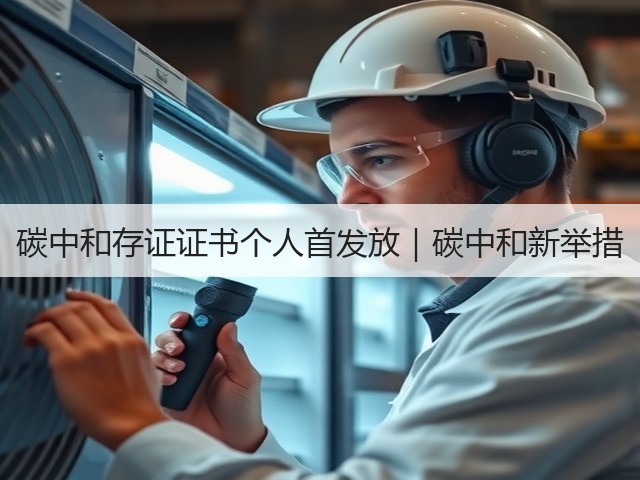 碳中和存证证书个人首发放|碳中和新举措(图1) 碳中和存证证书个人首发放|碳中和新举措(图1)