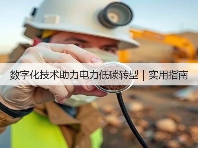 数字化技术助力电力低碳转型|实用指南(图1) 数字化技术助力电力低碳转型|实用指南(图1)