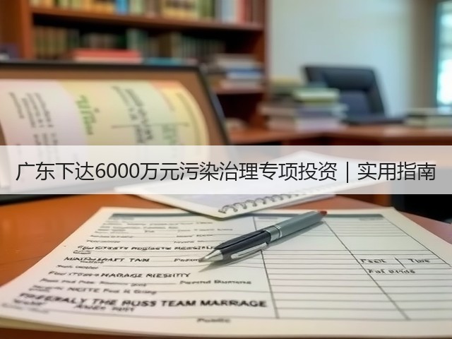 广东下达6000万元污染治理专项投资|实用指南(图1) 广东下达6000万元污染治理专项投资|实用指南(图1)