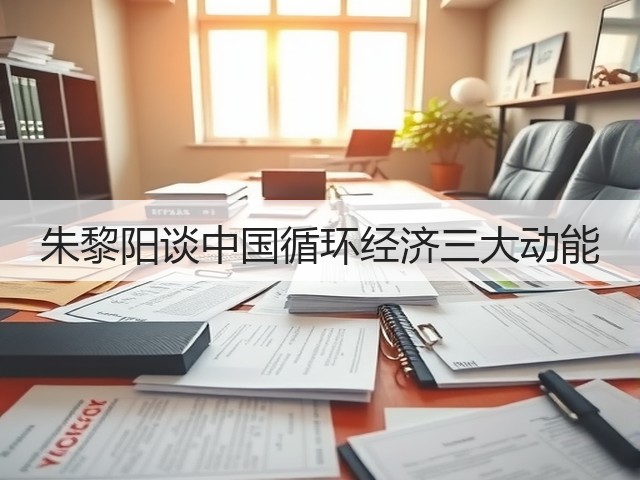 朱黎阳谈中国循环经济三大动能(图1) 朱黎阳谈中国循环经济三大动能(图1)