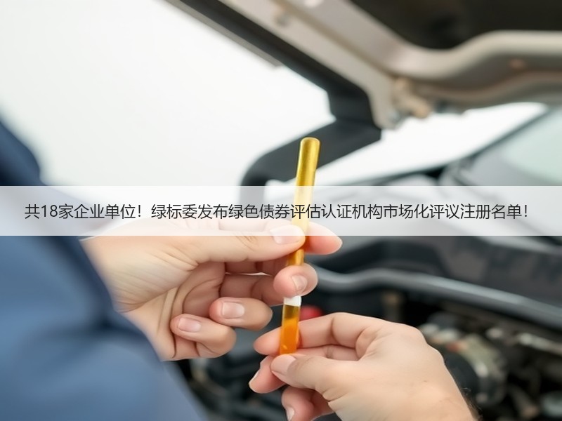 共18家企业单位！绿标委发布绿色债券评估认证机构市场化评议注册名单！