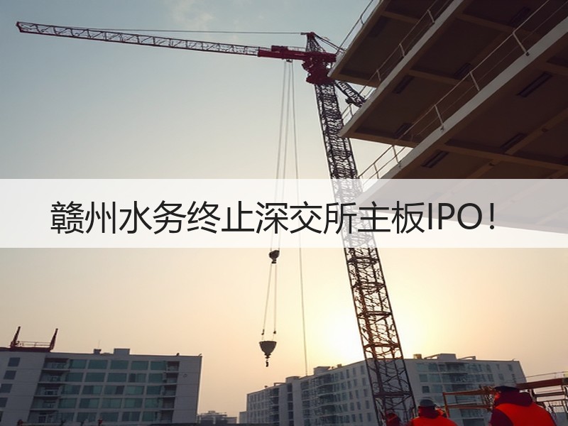 赣州水务终止深交所主板IPO！