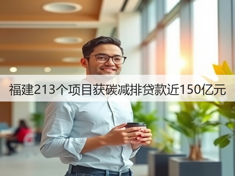 福建213个项目获碳减排贷款近150亿元 福建213个项目获碳减排贷款近150亿元