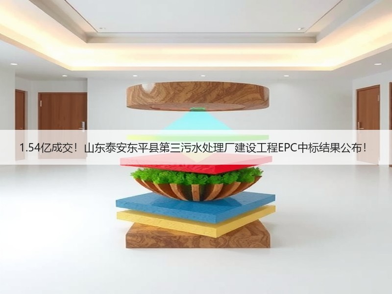 1.54亿成交！山东泰安东平县第三污水处理厂建设工程EPC中标结果公布！