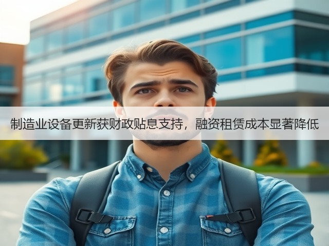 制造业设备更新获财政贴息支持，融资租赁成本显著降低(图2)