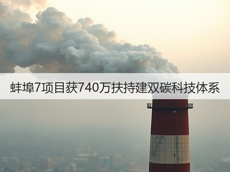 蚌埠7项目获740万扶持建双碳科技体系 蚌埠7项目获740万扶持建双碳科技体系