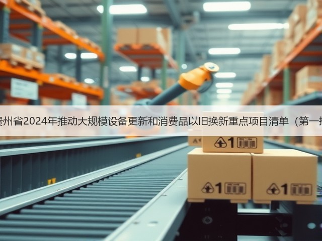关于印发《贵州省2024年推动大规模设备更新和消费品以旧换新重点项目清单（第一批）》的通知(图2)