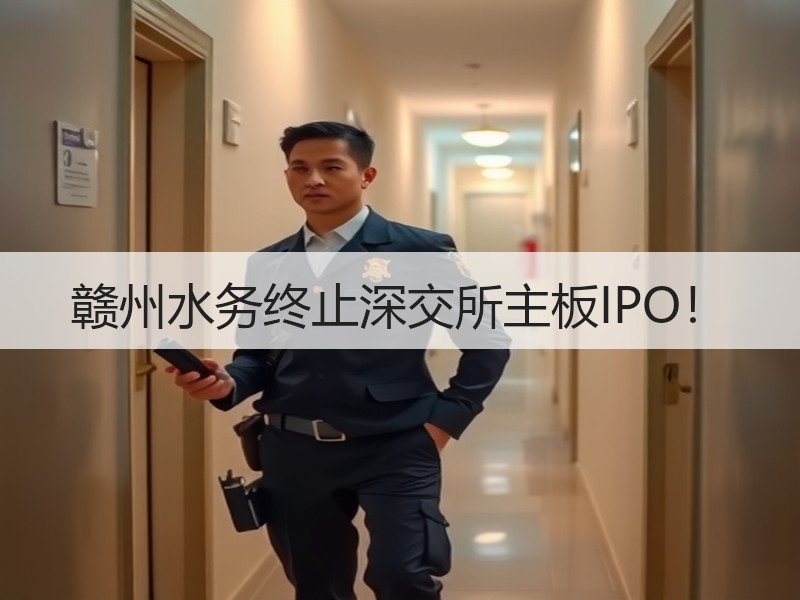 赣州水务终止深交所主板IPO！