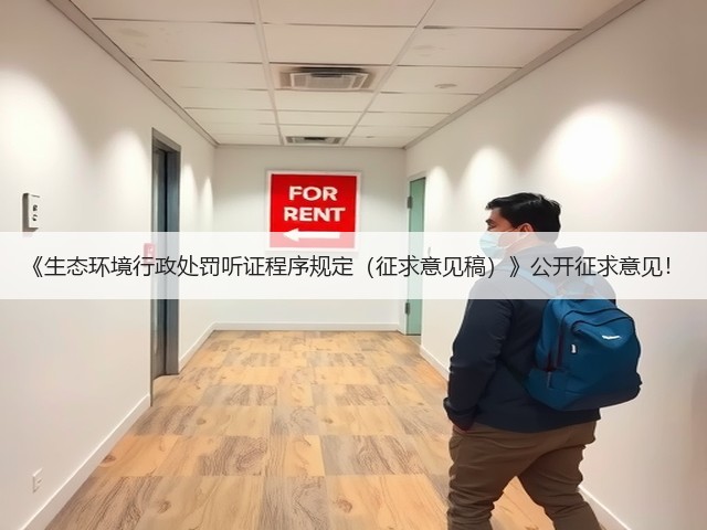 《生态环境行政处罚听证程序规定(征求意见稿)》公开征求意见!(图2) 《生态环境行政处罚听证程序规定(征求意见稿)》公开征求意见!(图2)