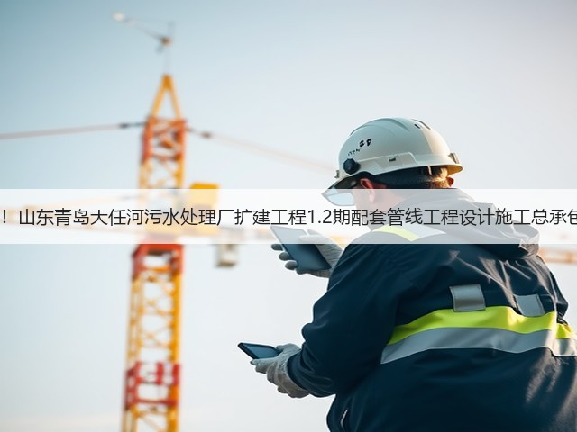 1.1亿!山东青岛大任河污水处理厂扩建工程1.2期配套管线工程设计施工总承包招标(图1) 1.1亿!山东青岛大任河污水处理厂扩建工程1.2期配套管线工程设计施工总承包招标(图1)