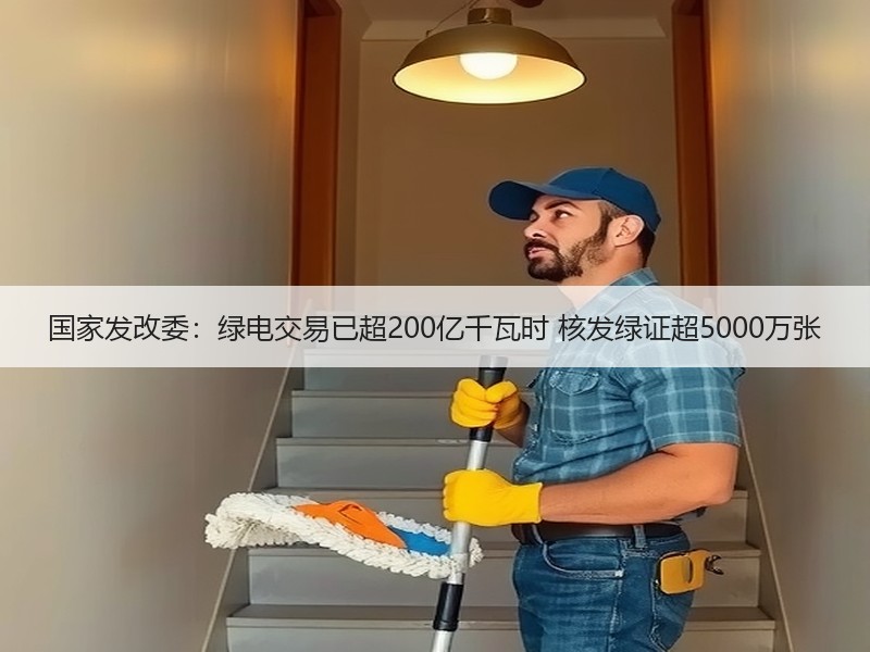 国家发改委：绿电交易已超200亿千瓦时 核发绿证超5000万张