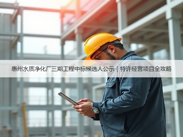 惠州水质净化厂三期工程中标候选人公示|特许经营项目全攻略(图2) 惠州水质净化厂三期工程中标候选人公示|特许经营项目全攻略(图2)