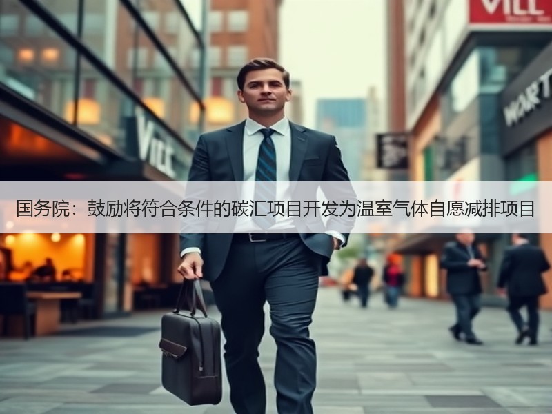 国务院：鼓励将符合条件的碳汇项目开发为温室气体自愿减排项目