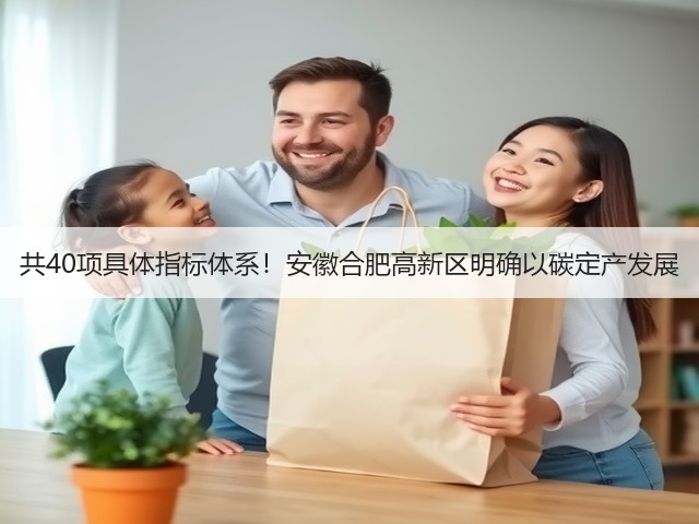 共40项具体指标体系！安徽合肥高新区明确以碳定产发展(图1)