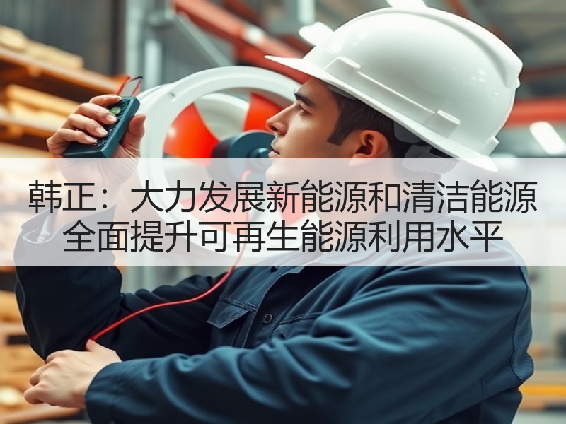 韩正：大力发展新能源和清洁能源 全面提升可再生能源利用水平