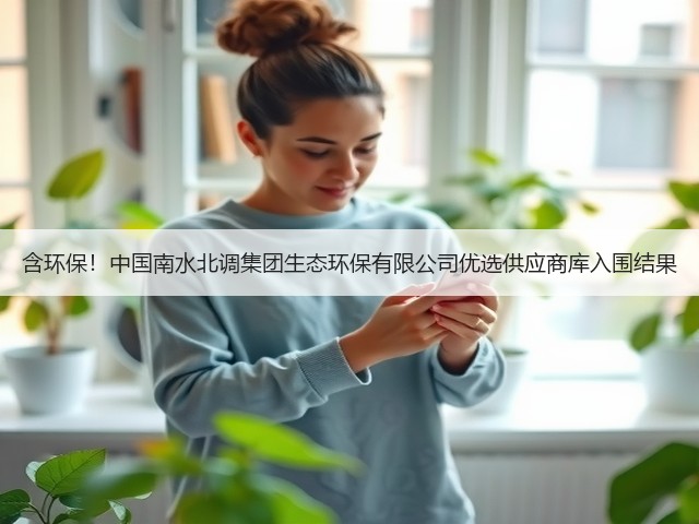 含环保!中国南水北调集团生态环保有限公司优选供应商库入围结果(图1) 含环保!中国南水北调集团生态环保有限公司优选供应商库入围结果(图1)